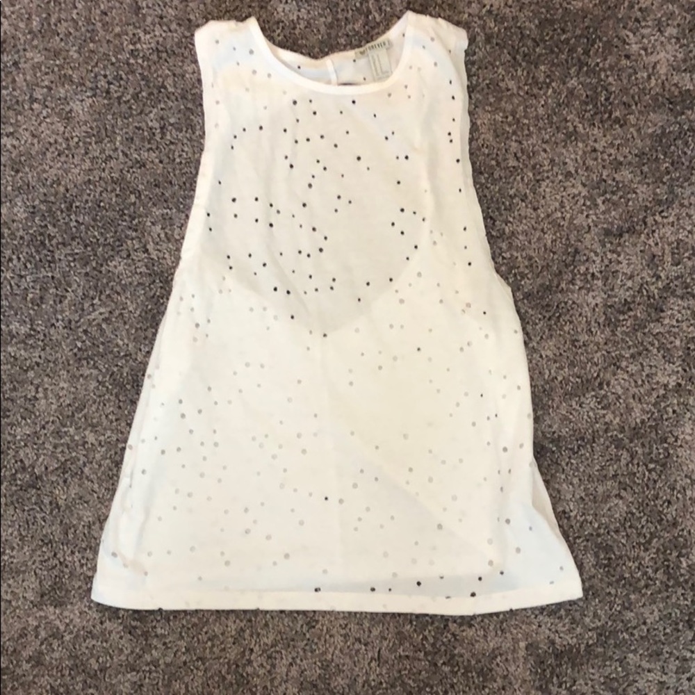 White open back tank
